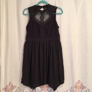 Gray halter dress